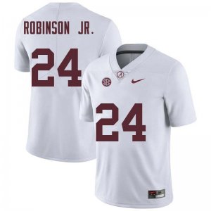 NCAA Men's Alabama Crimson Tide #24 Brian Robinson Jr. Stitched College Nike Authentic White Football Jersey MN17F68YK